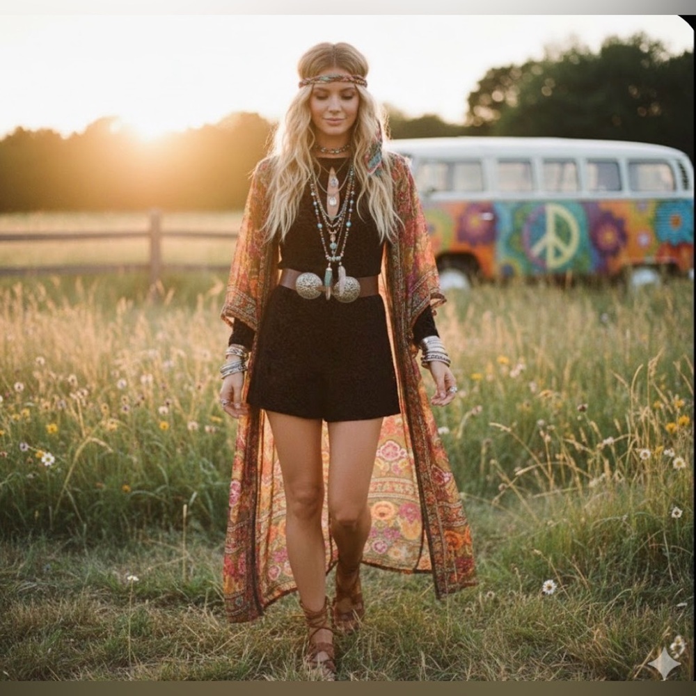 GUESS  Velvet Burnout Romper M size bohemian , hippie , chic style it many ways